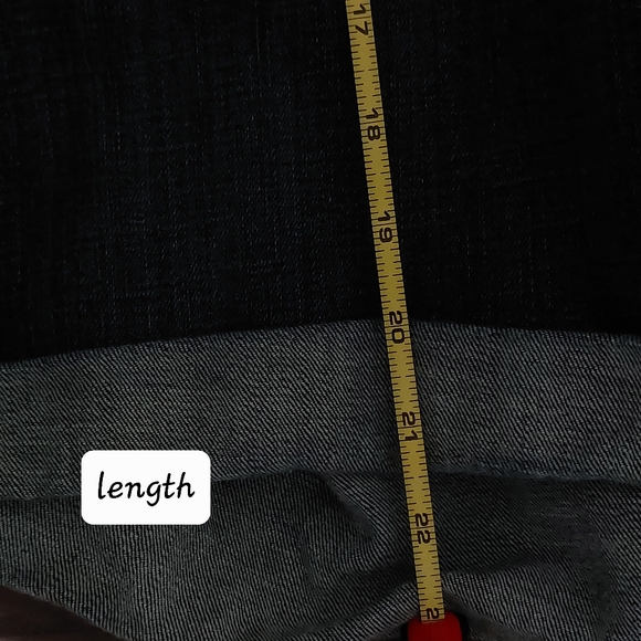 Lane Bryant 24 Plus Size Dark Wash Cotton Blend Cuffed Bermuda Shorts Womens - Picture 9 of 10